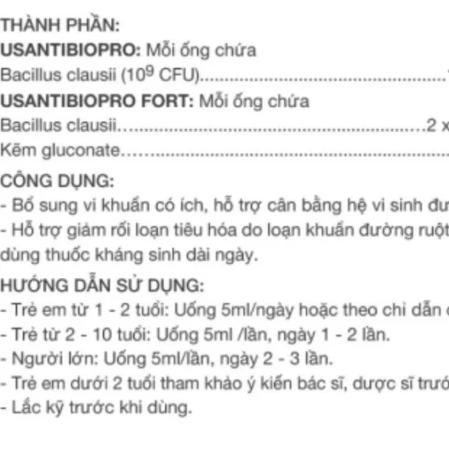 Men vi sinh Usantibiopro