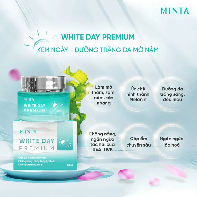 Kem dưỡng trắng chống nắng Minta White Day Premium 50g - lợi &iacute;ch
