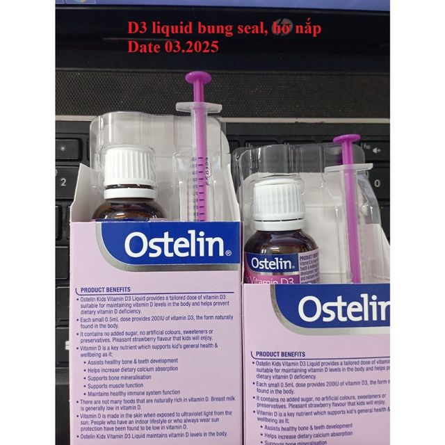 Đ&oacute;ng g&oacute;i Vitamin D3 Ostelin