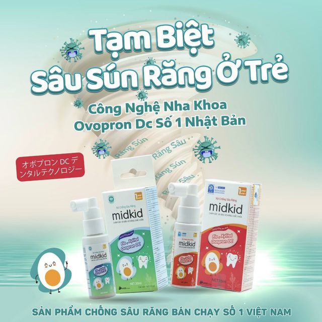 Xịt chống s&acirc;u răng Midkid