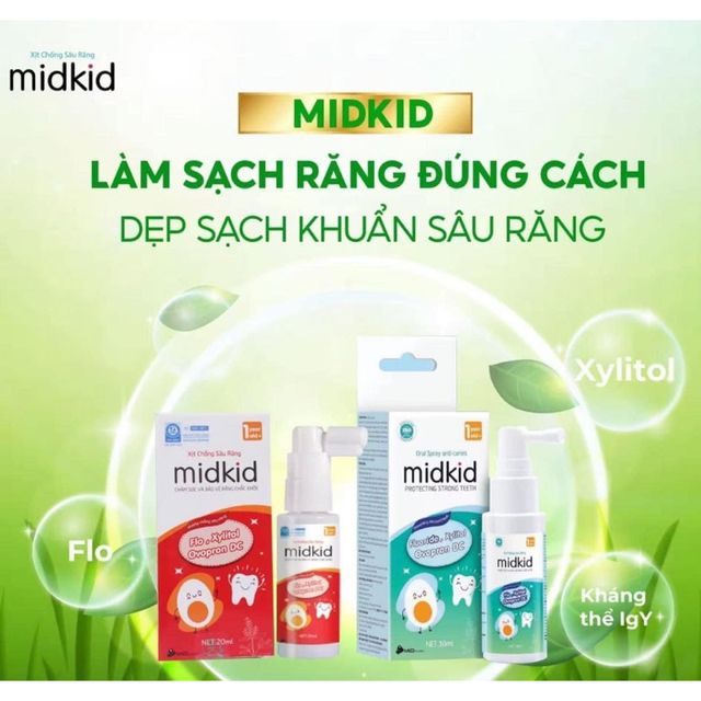 Xịt chống s&acirc;u răng Midkid