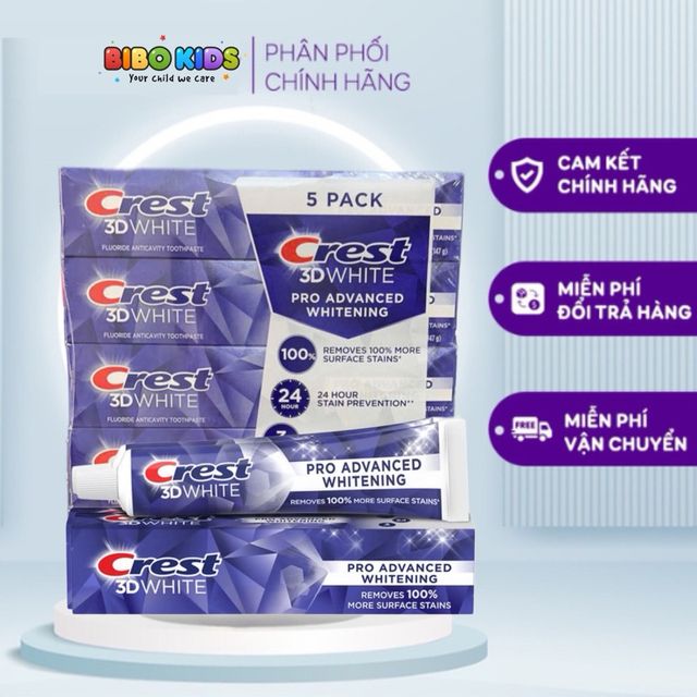 Kem đ&aacute;nh răng Crest Mỹ 3D Advanced Whitening