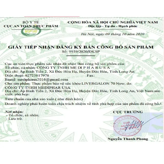 Vi&ecirc;n uống bổ gan LIVERGALON 70 MDP