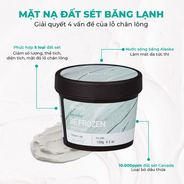 Mặt Nạ Đất S&eacute;t Aperire Spa Relief Pore Mask 120g - H&igrave;nh 3