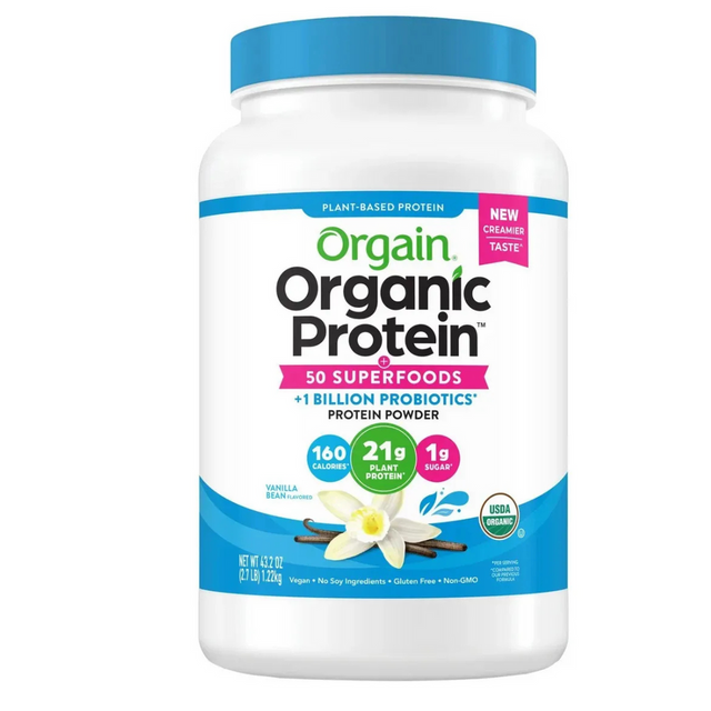 Bột Protein hữu cơ Orgain Organic Protein xanh dương 1.2kg