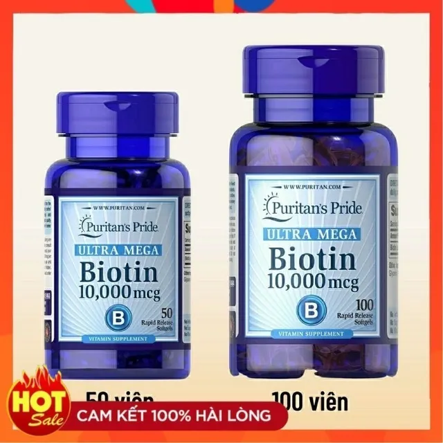 [Date 2027]Vi&ecirc;n uống Biotin Puritan's Pride 10000 mcg