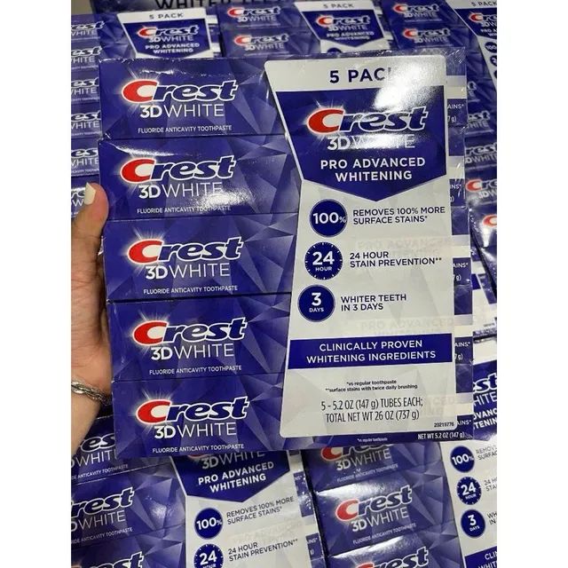 Kem đ&aacute;nh răng trắng s&aacute;ng Crest 3D White Arctic Fresh 147g 4in1