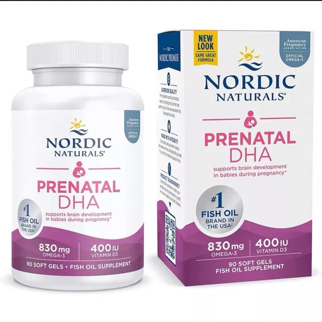 DHA cho b&agrave; bầu Nordic Naturhals Prenatal DHA vị d&acirc;u