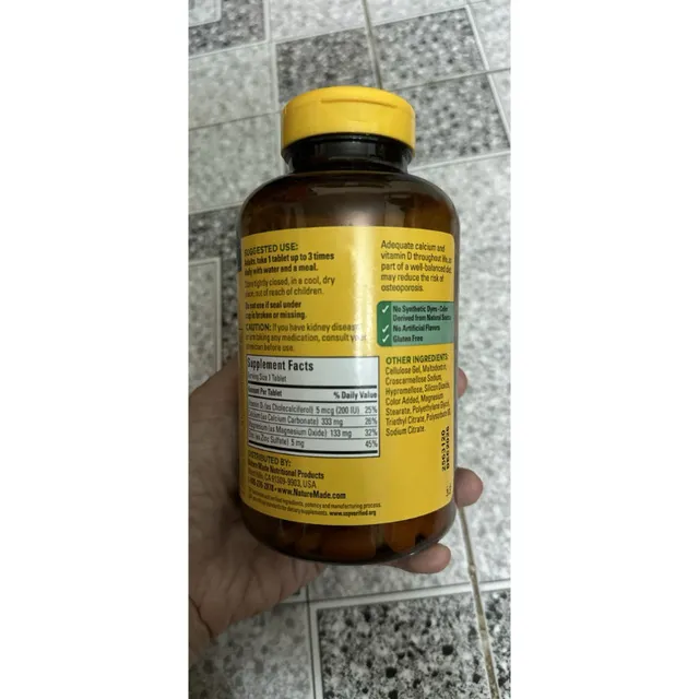 Vi&ecirc;n uống Calcium Magnesium Zinc D3 Nature Made