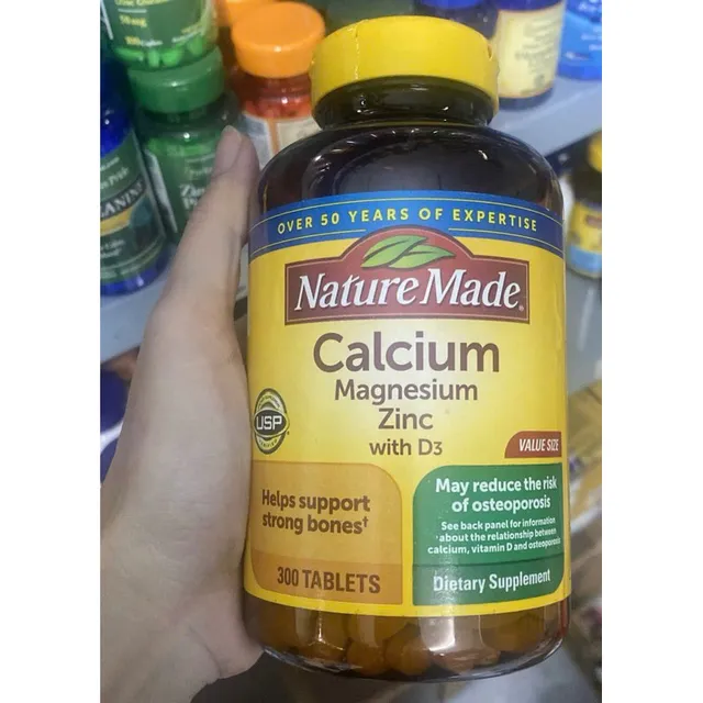 Vi&ecirc;n uống Calcium Magnesium Zinc D3 Nature Made
