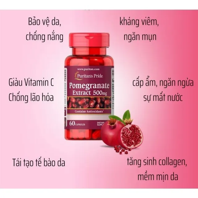 Chiết xuất lựu trong sản phẩm