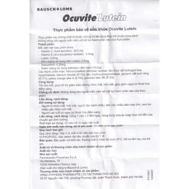 Vi&ecirc;n Bổ Mắt Ocuvite