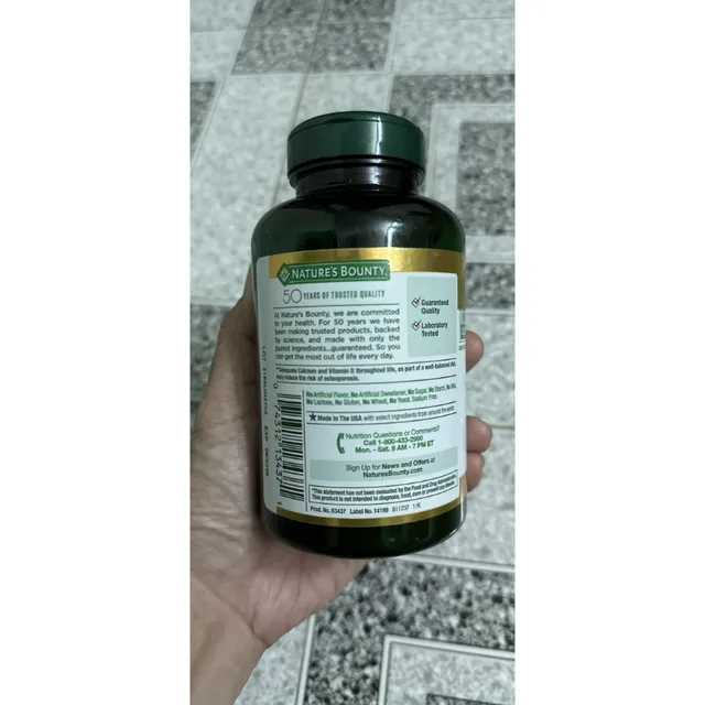 Nature's Bounty Calcium Bổ Sung Canxi Plus & Vitamin D3 120 Vi&ecirc;n gel mền