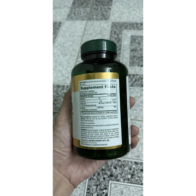 Nature's Bounty Calcium Bổ Sung Canxi Plus & Vitamin D3 120 Vi&ecirc;n gel mền - 2