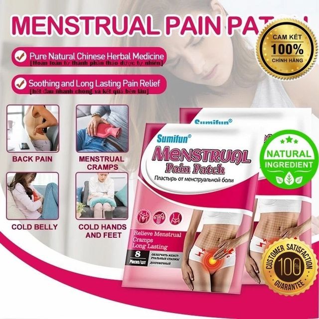 8 Miếng D&aacute;n Đau Bụng Kinh