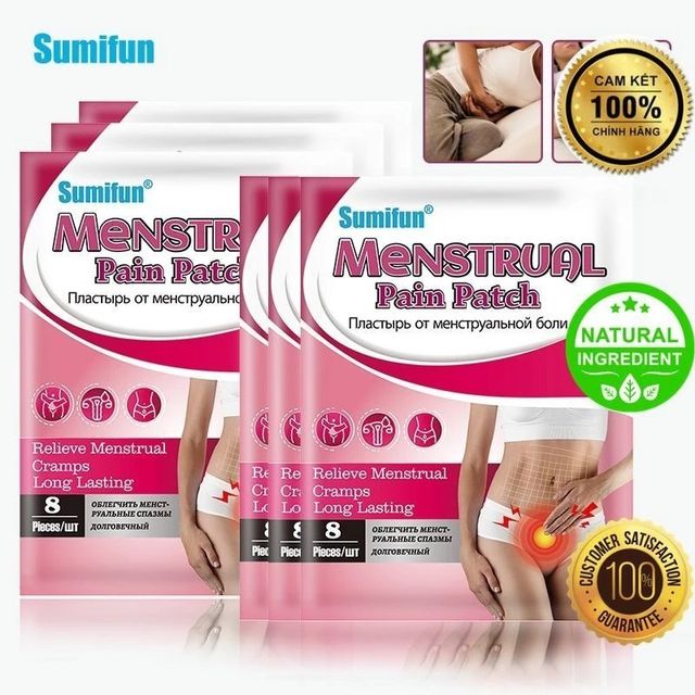 C&aacute;ch sử dụng 8 Miếng D&aacute;n Đau Bụng Kinh