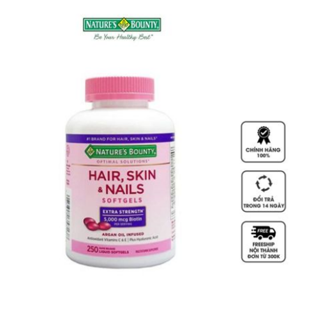 Vi&ecirc;n uống đẹp da, t&oacute;c, m&oacute;ng Nature's Bounty