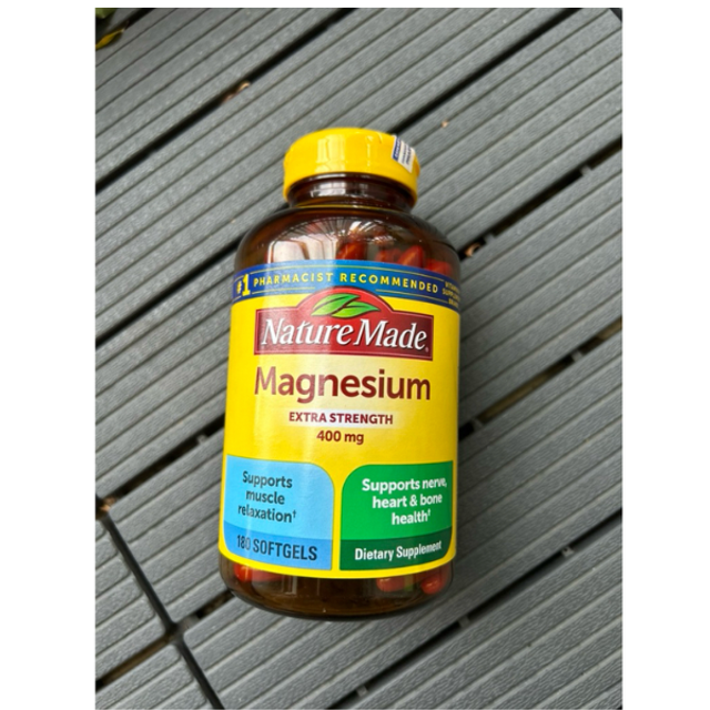 [BILL MỸ] Vi&ecirc;n uống bổ sung Magie Magnesium Nature Made Extra Strength 180 VI&Ecirc;N