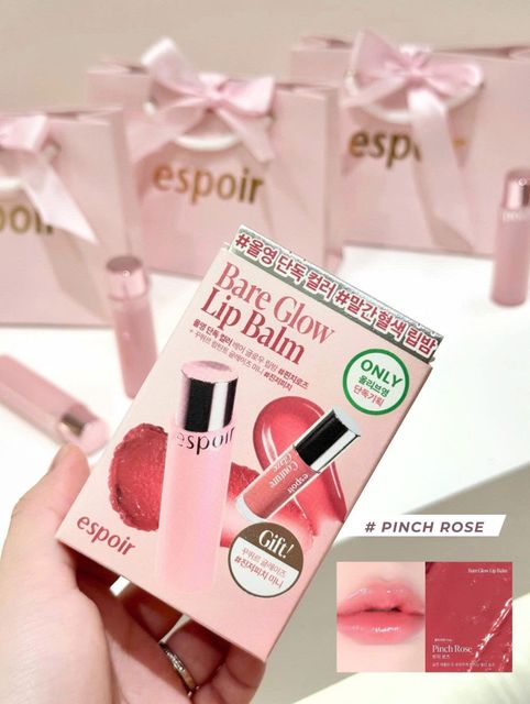 Set Son Dưỡng C&oacute; M&agrave;u Espoir Bare Glow Lip Balm 3g + Son Tint Espoir Couture  Lip Tint Glaze Mini 2g+ T&uacute;i Giấy | Shopee Việt Nam