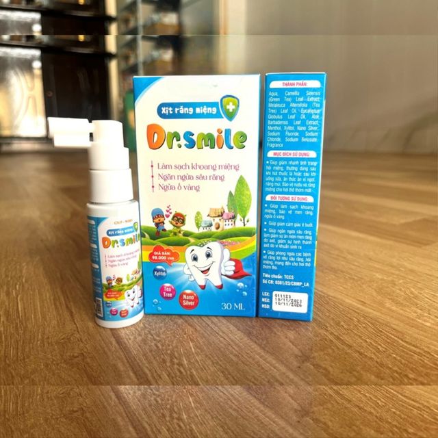 Xịt s&acirc;u răng sản phẩm thảm thực cho em b&eacute; DR.SMILE