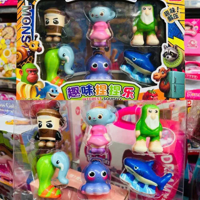 Bộ 6 nh&acirc;n vật m&ocirc; phỏng game Interest squishy 9988-169