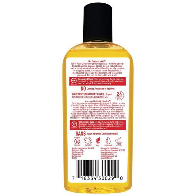 Dầu Jojoba Oil Desert Essence Organic hữu cơ dưỡng da, dưỡng t&oacute;c 118ml