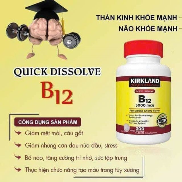 Vi&ecirc;n uống Vitamin B12 Kirkland
