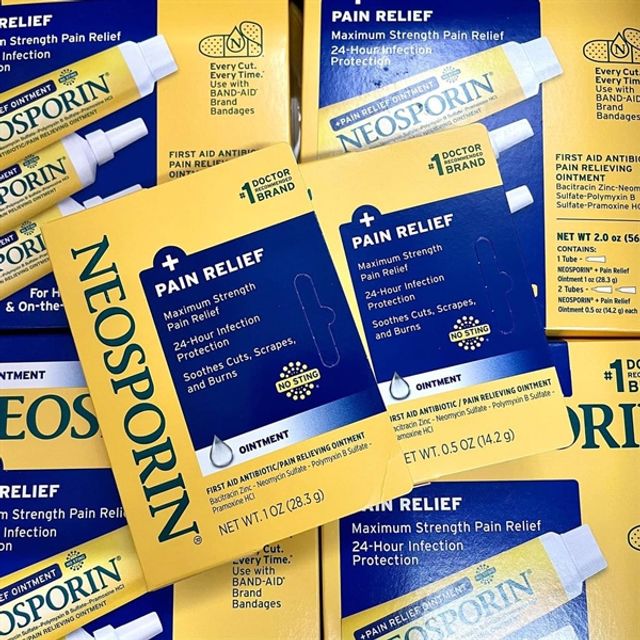 Kem mỡ, kem sẹo Neosporin + Pain Relief 14.2g