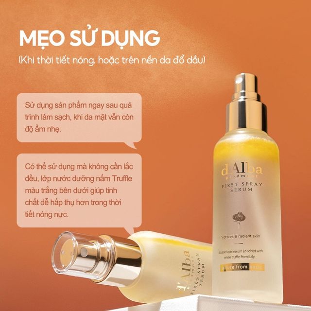 Lợi &iacute;ch của Xịt Kho&aacute;ng Căng B&oacute;ng Da D'alba