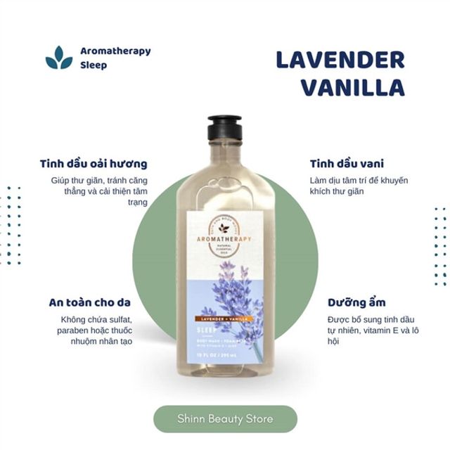 Gel Tắm Bath & Body Works Aromatherapy Lavender Vanilla