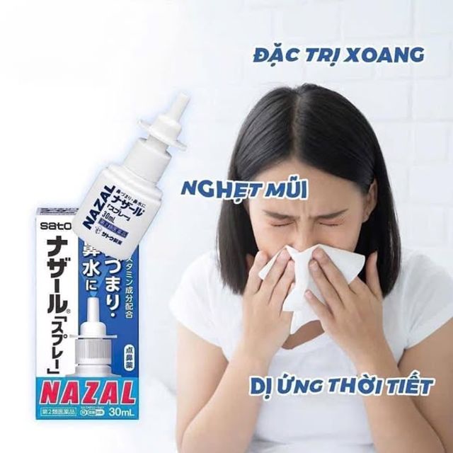 Xịt mũi vi&ecirc;m xoang Nazal 30ml