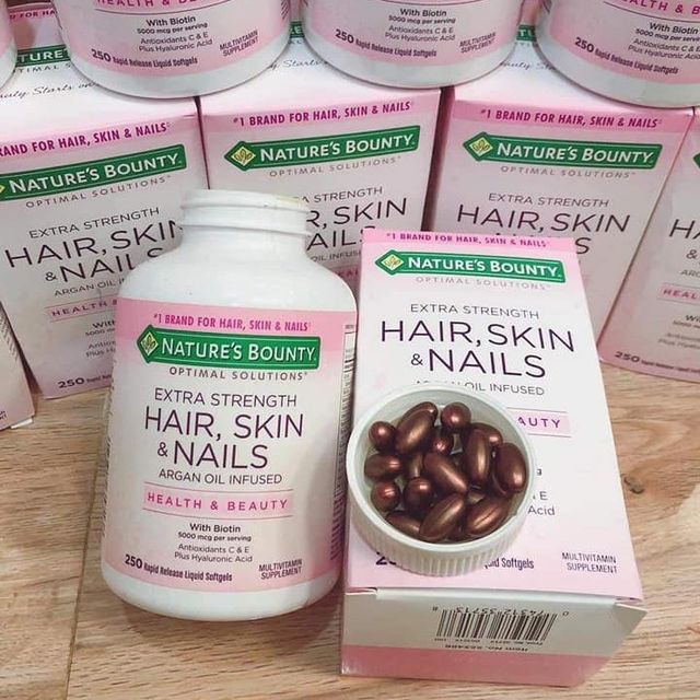 Vi&ecirc;n dẻo Hair, Skin & Nails Nature&rsquo;s Bounty 250 vi&ecirc;n