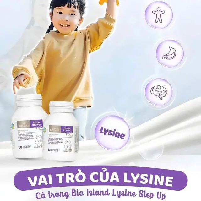 Vi&ecirc;n uống Lysine Step Up đ&oacute;ng hộp