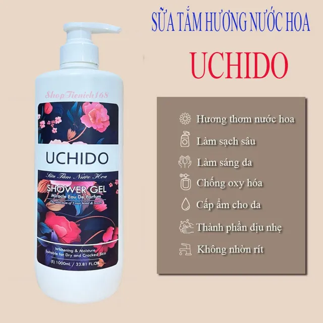 Sữa tắm nước hoa UCHIDO 1000ml Hương Miracle