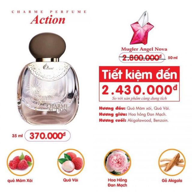 Nước hoa Charme Action 35ml