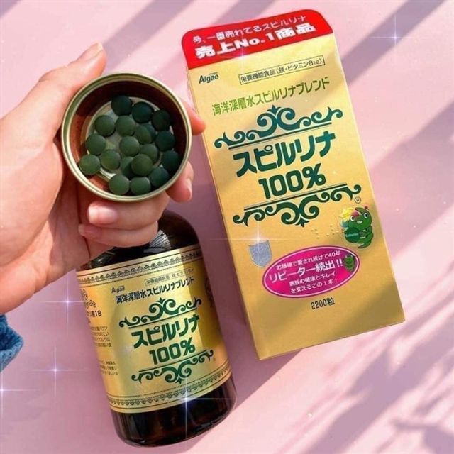 Tảo Xoắn Spirulina Nhật Bản 2200 Vi&ecirc;n