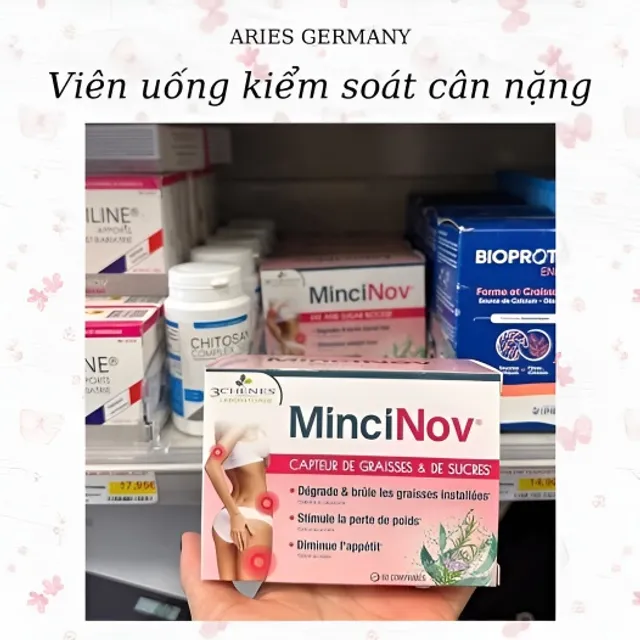 Vi&ecirc;n uống giảm c&acirc;n MinciNov Oricare 60 vi&ecirc;n
