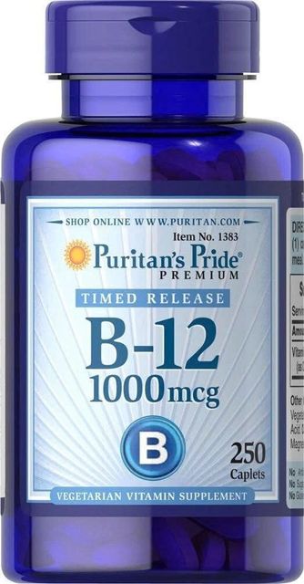Vi&ecirc;n uống bổ m&aacute;u, tăng cường tr&iacute; n&atilde;o Puritan's Pride Vitamin B-12
