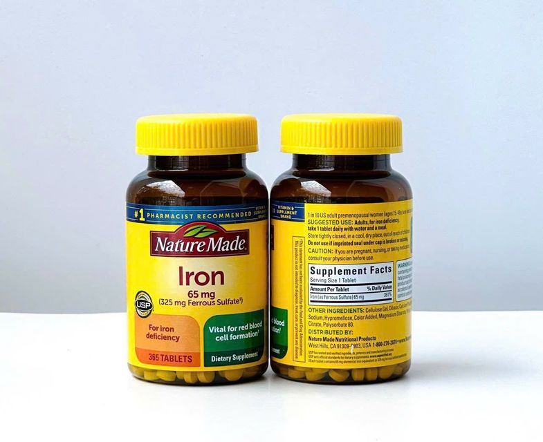 Vi&ecirc;n uống bổ sung sắt Nature Made Iron 65mg