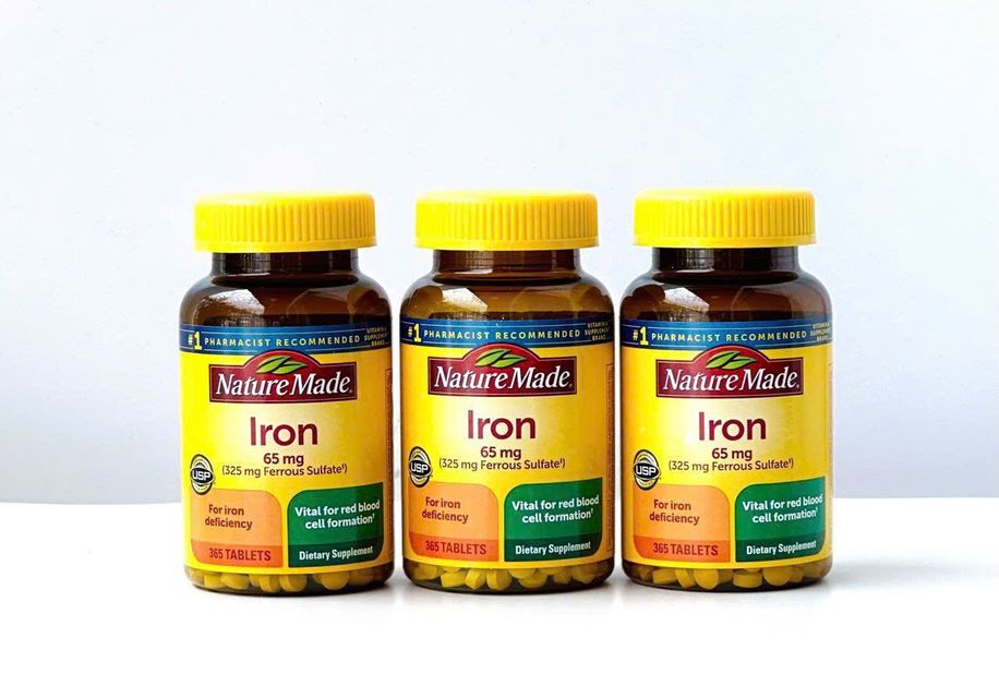 Vi&ecirc;n uống bổ sung sắt Nature Made Iron 65mg 180 vi&ecirc;n