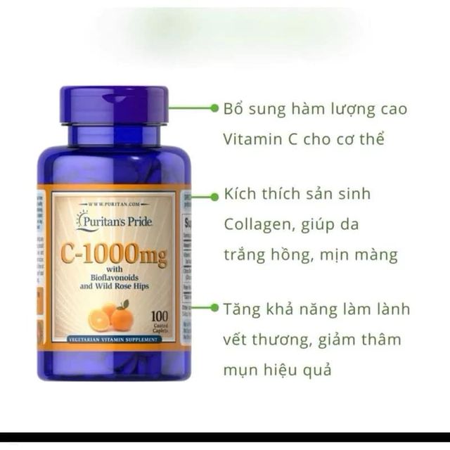 Vi&ecirc;n uống Vitamin C Puritan&rsquo;s Pride