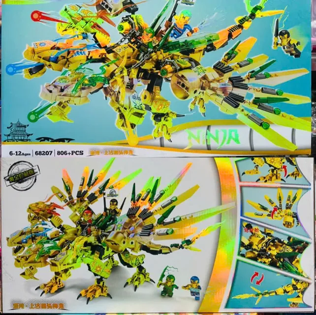 Bộ lắp r&aacute;p ninja rồng 68207 với nhiều chi tiết