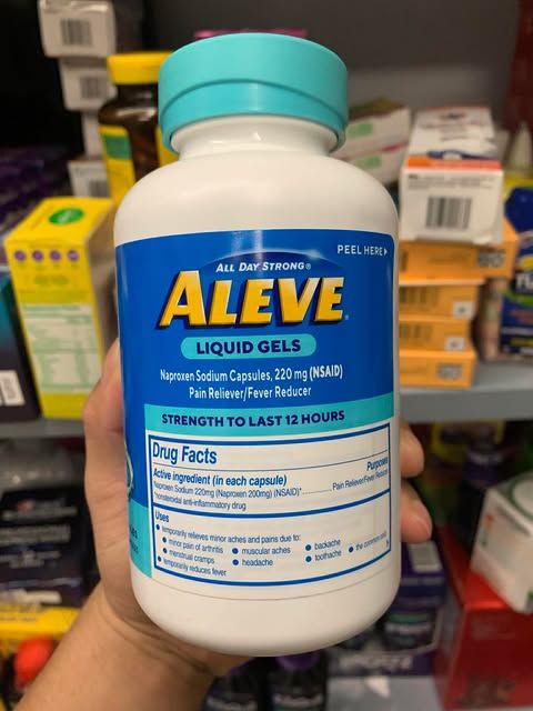 sản phẩm hỗ trợ giảm đau Aleve Liquid Gels