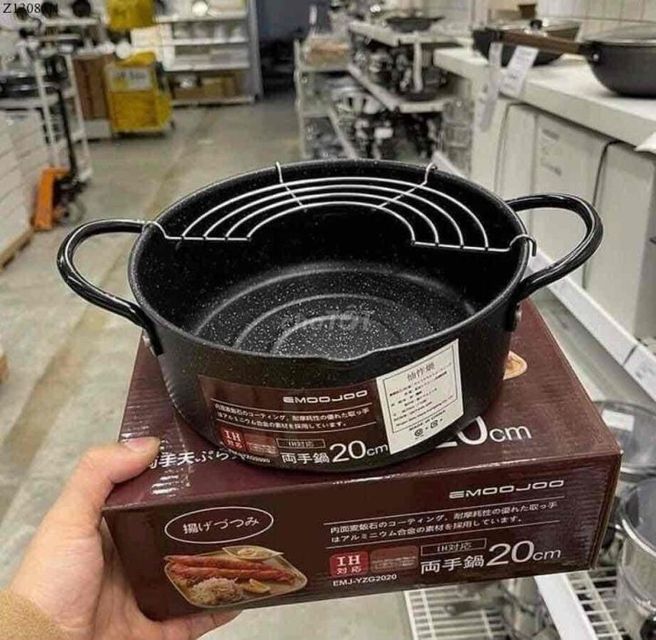 Nồi chi&ecirc;n ngập dầu chống d&iacute;nh 20cm EMOOJOO
