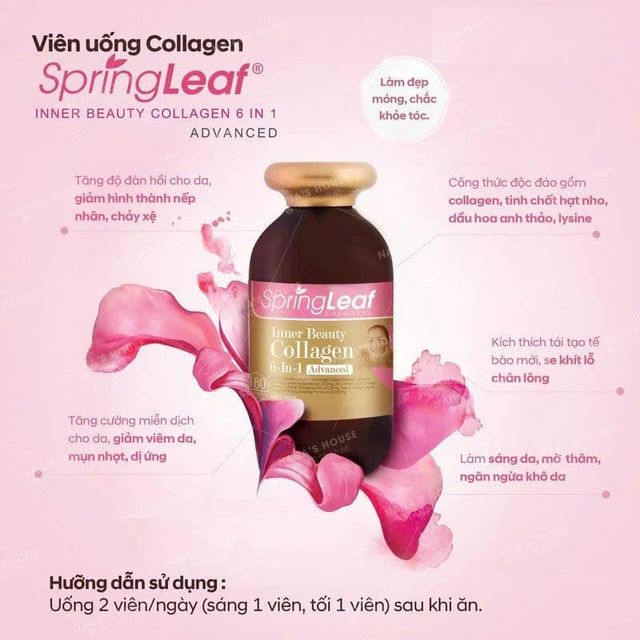 Kết quả sử dụng vi&ecirc;n uống collagen Spring Leaf