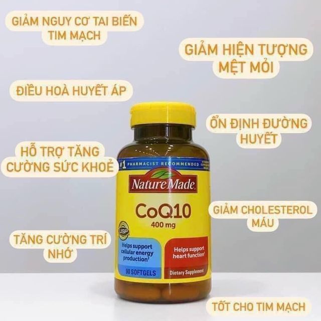 Vi&ecirc;n uống bổ tim Nature Made CoQ10 400mg
