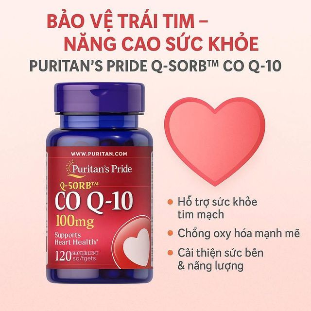 Vi&ecirc;n hỗ trợ tim mạch CoQ10 Puritan&rsquo;s Pride