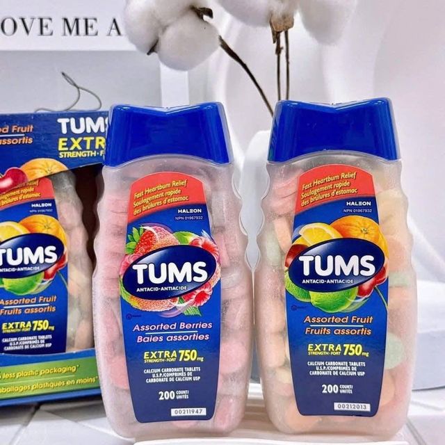 Vi&ecirc;n ngậm Hỗ trợ đau dạ d&agrave;y Tums