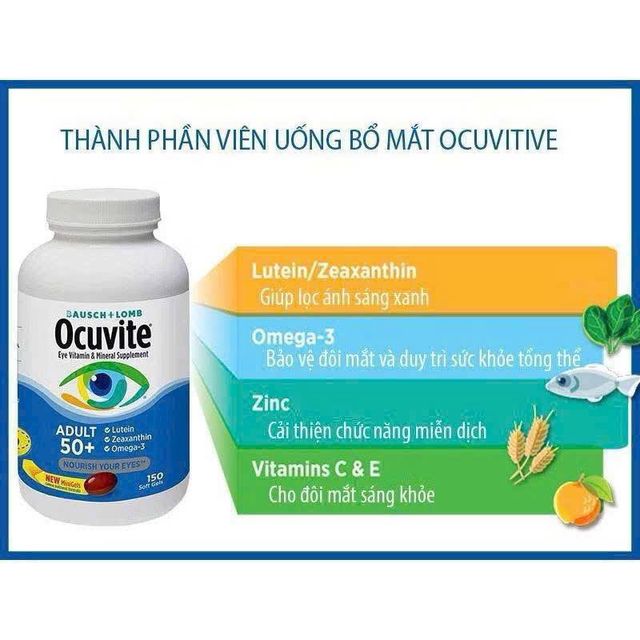 Vi&ecirc;n uống bổ mắt Ocuvite Eye Vitamin Adult 50+