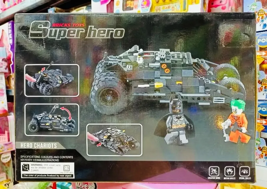 Đồ chơi lắp r&aacute;p m&ocirc; h&igrave;nh xe &ocirc; t&ocirc; Super hero Batman